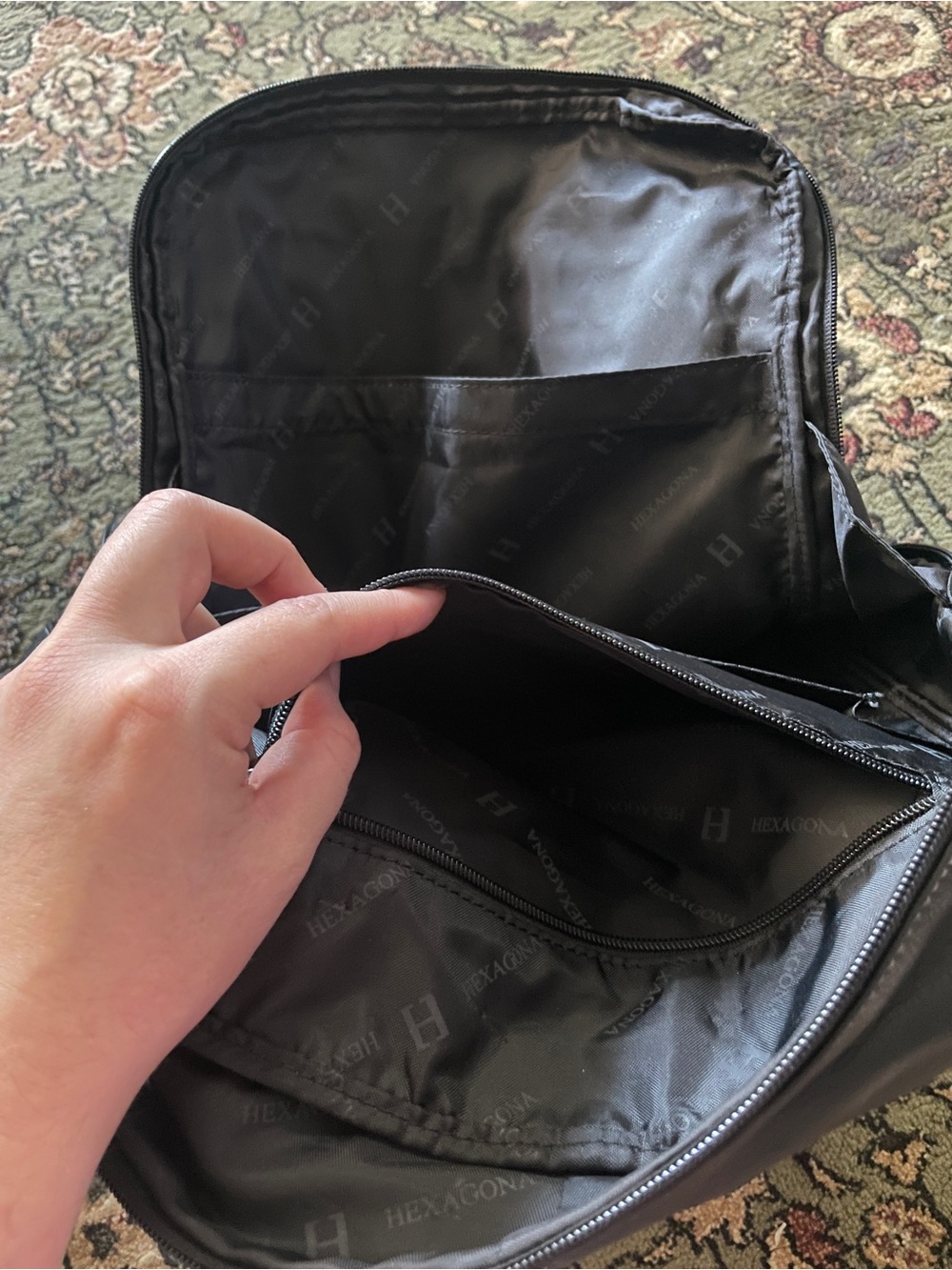 Hexagona Paris Leather Travel Backback - Picture 9 of 14